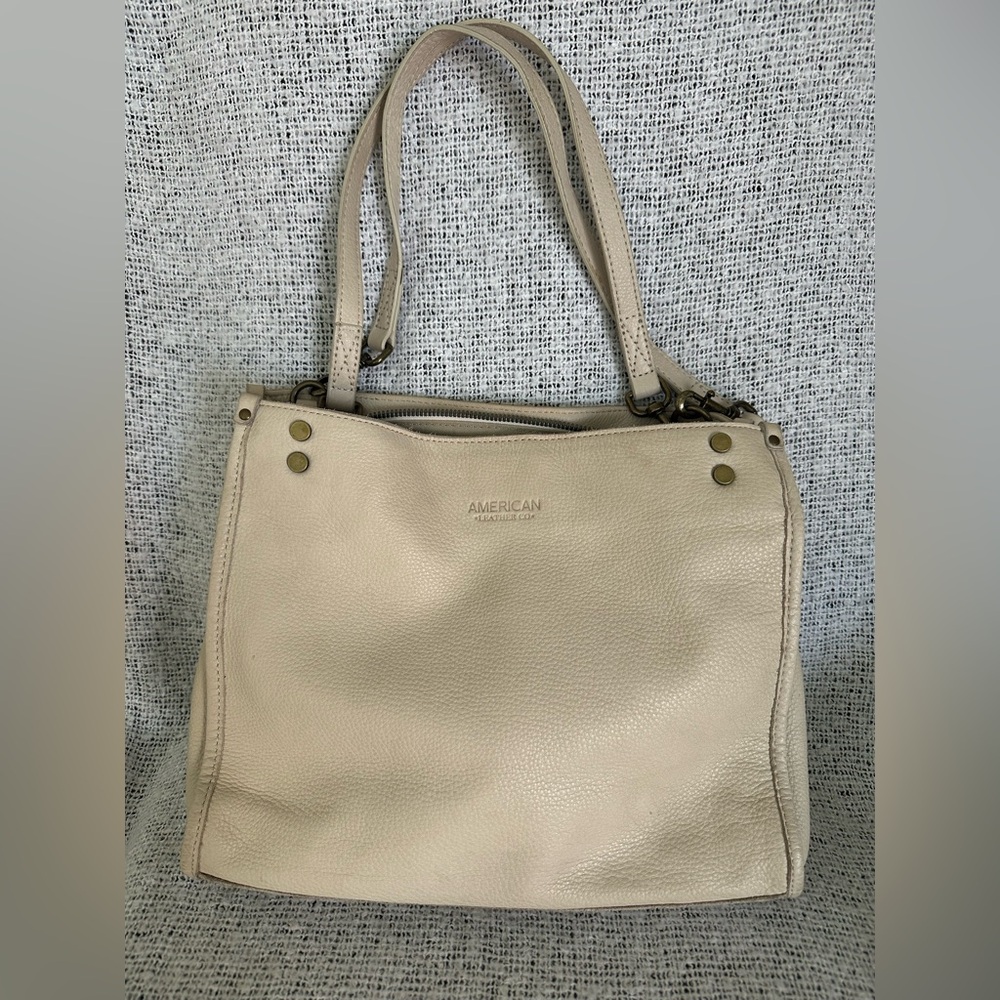 American Leather Cream Tote Bag